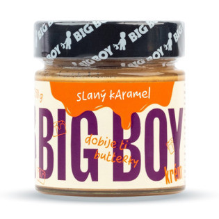 BigBoy Slaný karamel - Arašídový krém s karamelem a himalajskou solí 250 g - EXP. 19. 4. 2024