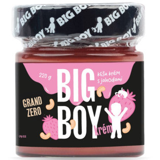 BigBoy Big Boy Grand Zero jahoda - Kešu krém s jahodami 220 g