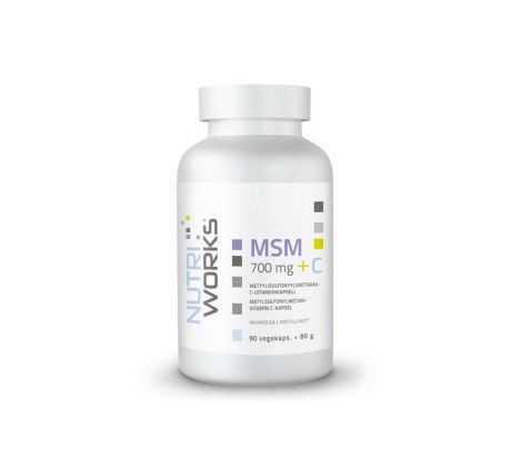 NutriWorks MSM 700 mg + C  90 kapslí