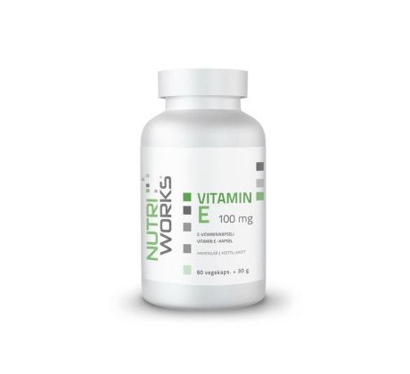 NutriWorks Vitamin E 100 mg 60 kapslí