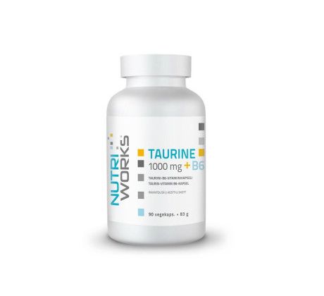 NutriWorks Taurine 1000 mg + B6  90 kapslí